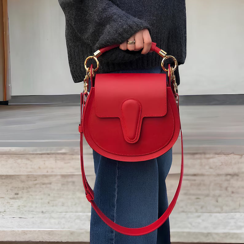 Borsa Saddle Rouge