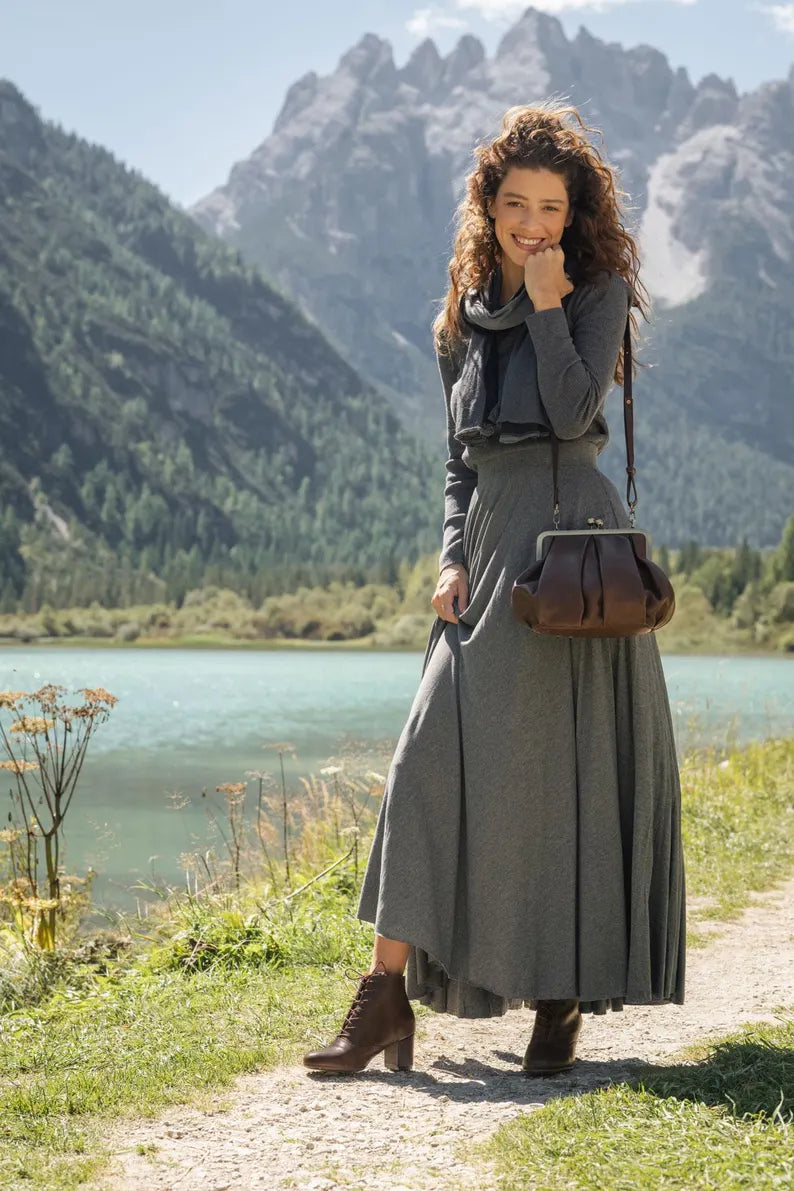 Borsa Vintage Frame in Pelle