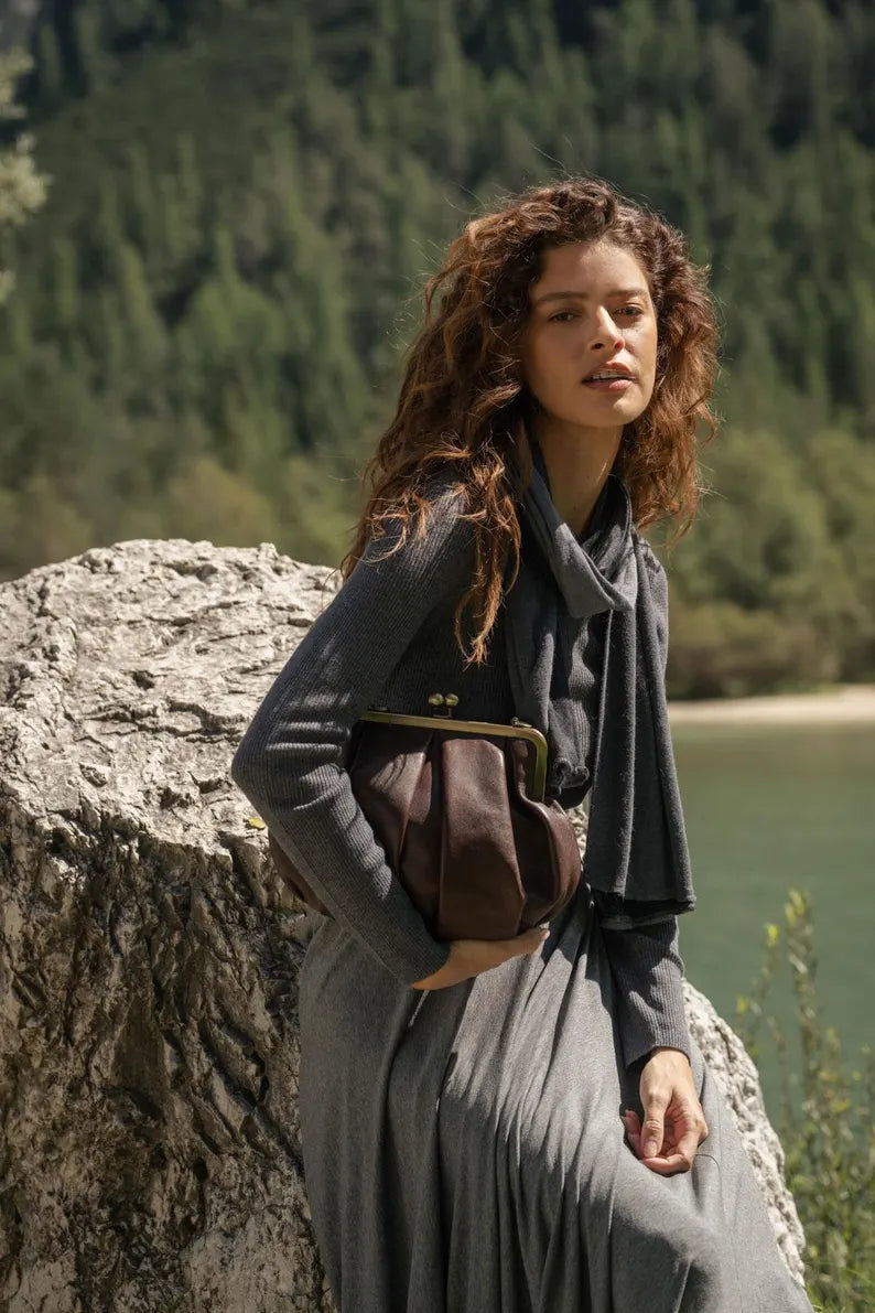 Borsa Vintage Frame in Pelle