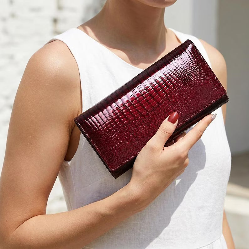 Portafoglio Ruby Croc