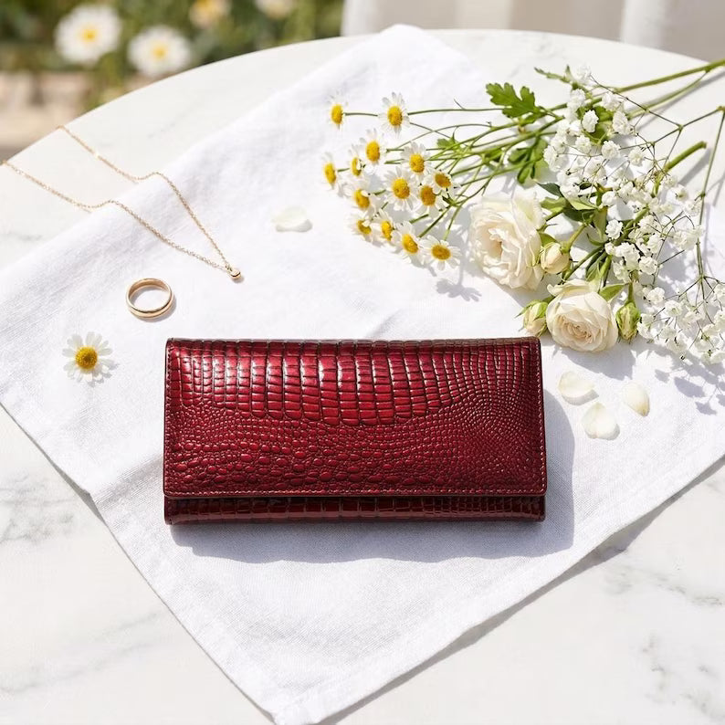 Portafoglio Ruby Croc