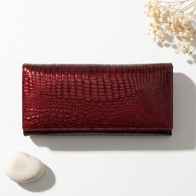 Portafoglio Ruby Croc