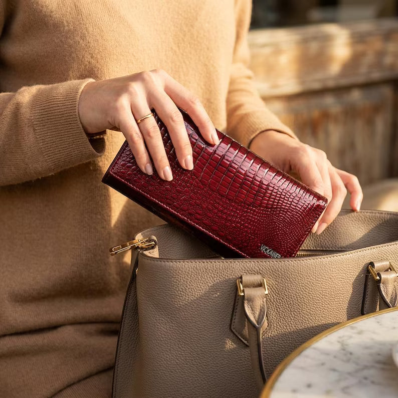 Portafoglio Ruby Croc