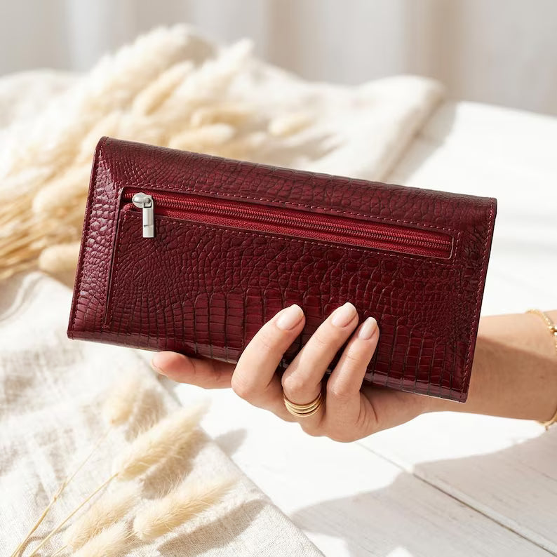 Portafoglio Ruby Croc